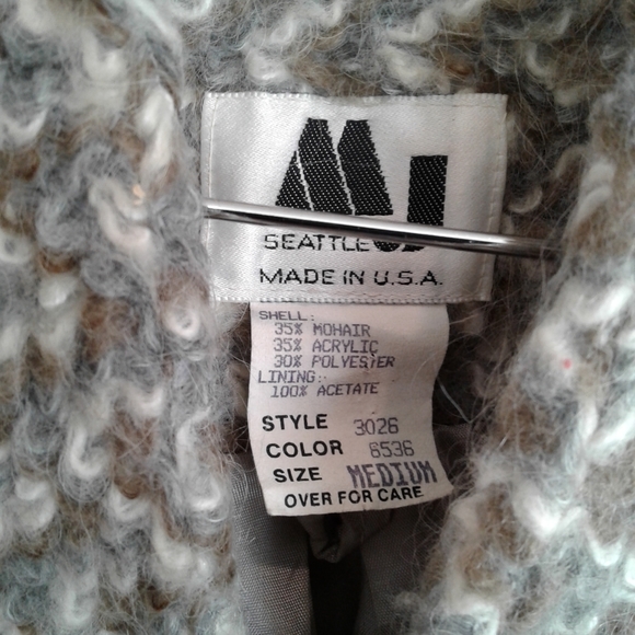 Mj Seattle vintage beige open front mohair coat - Picture 9 of 14